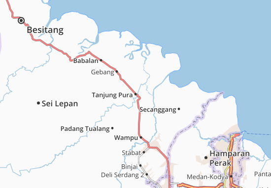 Tanjung Pura Map