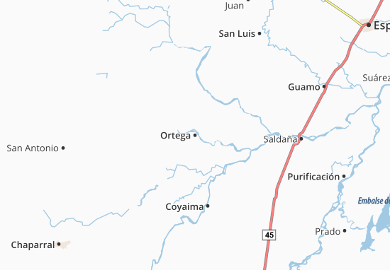 Karte Stadtplan Ortega