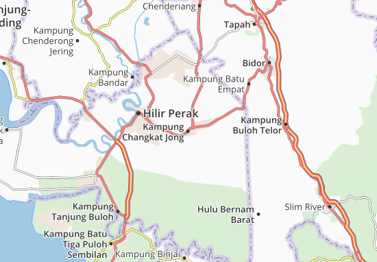 Kaart Plattegrond Kampung Changkat Jong