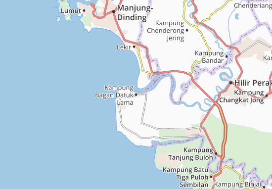 Kaart Plattegrond Kampung Bagan Datuk Lama