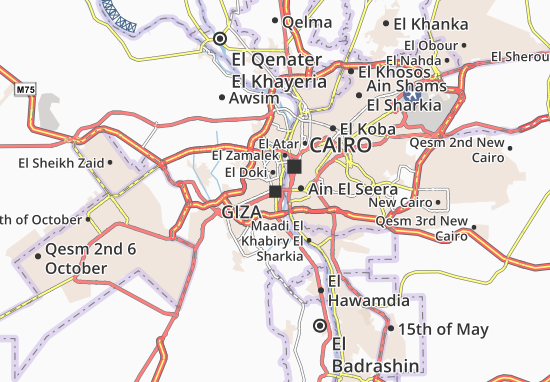 Karte Stadtplan Giza