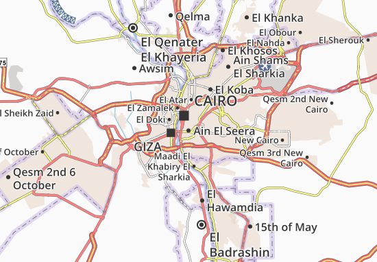 Kaart Plattegrond Ain El Seera