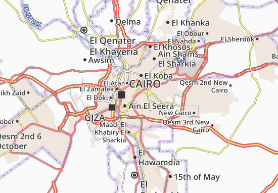 Karte Stadtplan Monshat Nasser