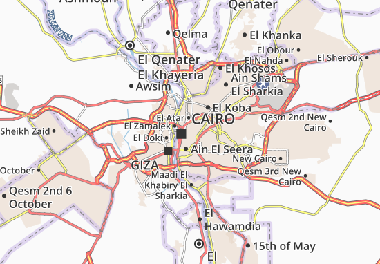 Karte Stadtplan El Manasra
