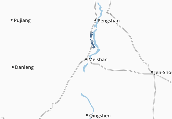Karte Stadtplan Meishan