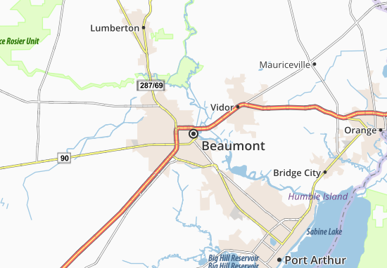 Mapa Beaumont
