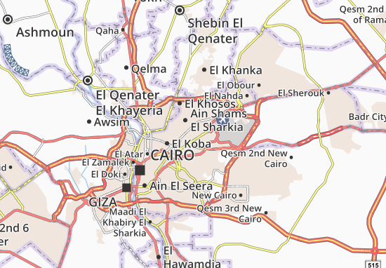Kaart Plattegrond El Nozha