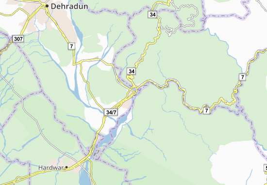 Karte Stadtplan Rishikesh