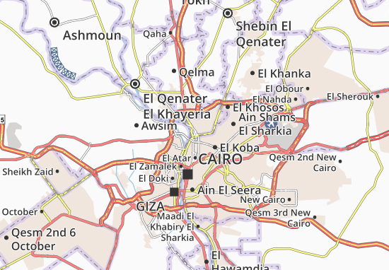 Kaart Plattegrond Shubra El Kheima