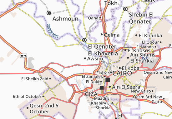 Karte Stadtplan Awsim