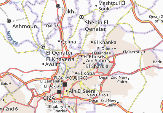 Karte Stadtplan El Khosos