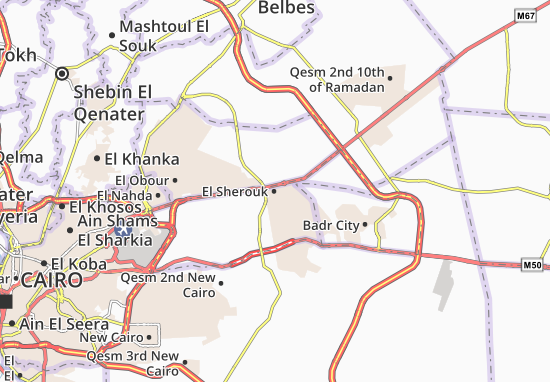 Karte Stadtplan El Sherouk
