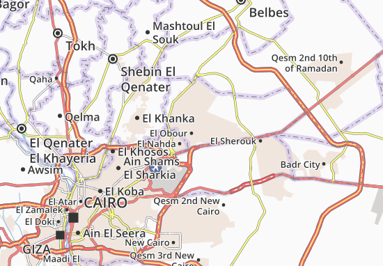 Karte Stadtplan El Obour