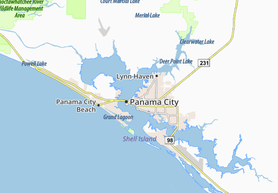 Karte Stadtplan Pretty Bayou