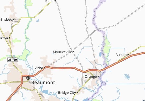Karte Stadtplan Mauriceville