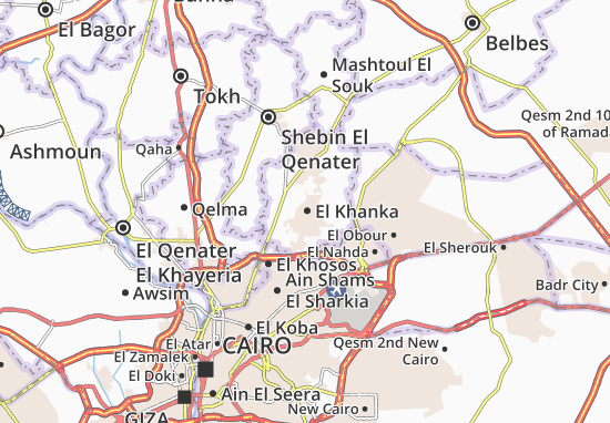 Kaart Plattegrond El Khanka