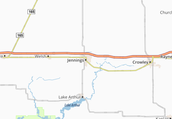 Kaart Plattegrond Jennings