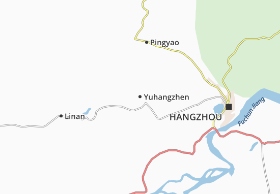 Karte Stadtplan Yuhangzhen