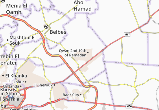 Karte Stadtplan Qesm 1st 10th of Ramadan