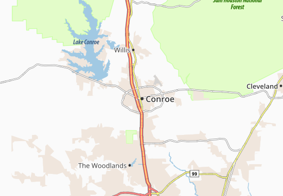 Mapa Conroe