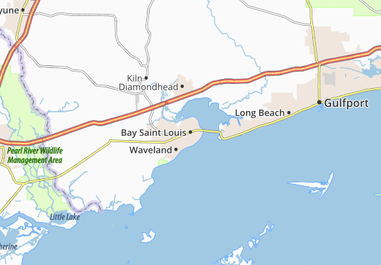 Karte Stadtplan Bay Saint Louis