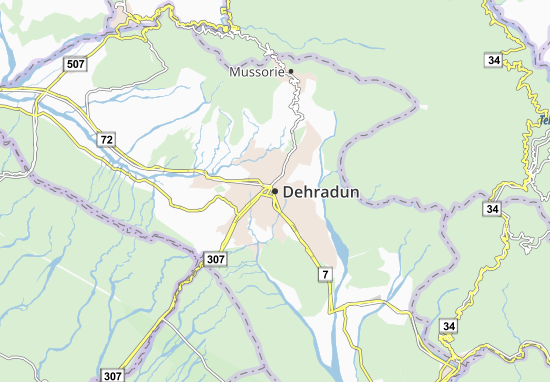 Kaart Plattegrond Dehradun