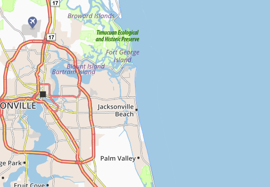 Karte Stadtplan Atlantic Beach