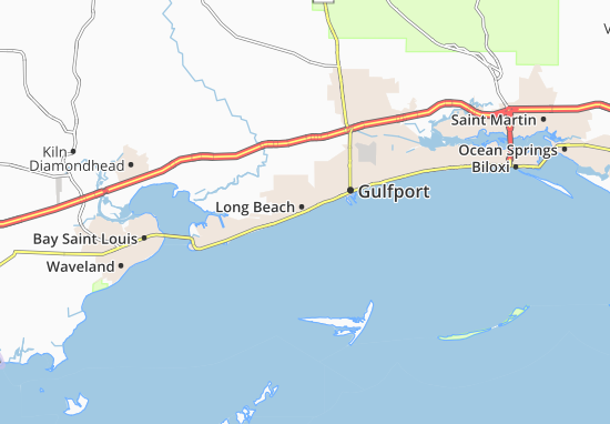 Karte Stadtplan Long Beach