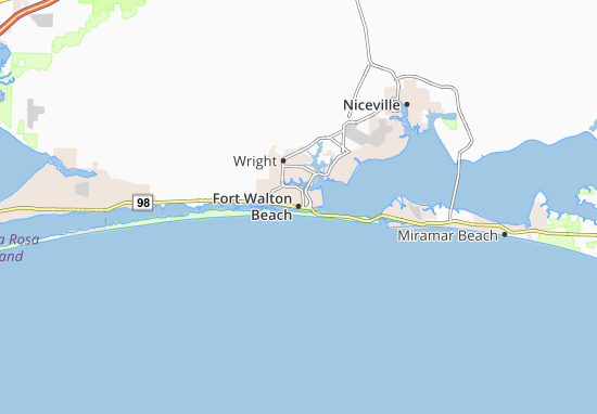 Kaart Plattegrond Fort Walton Beach