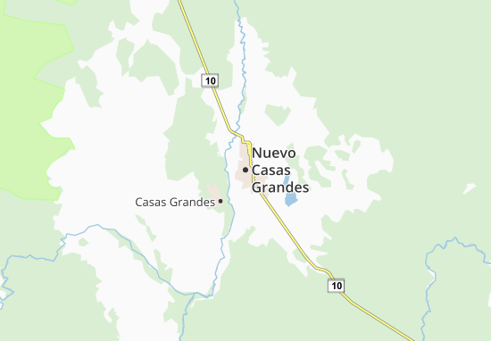 Karte Stadtplan Nuevo Casas Grandes