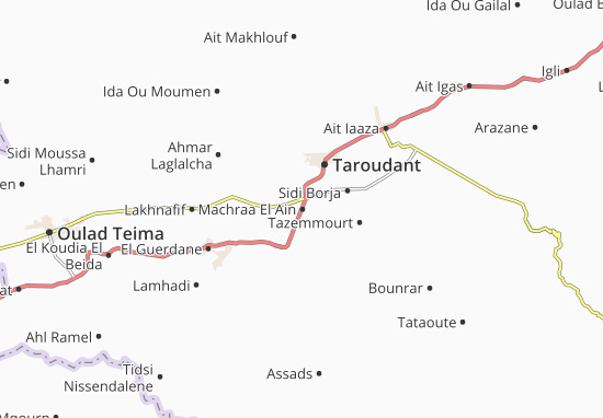 Kaart Plattegrond Machraa El Ain