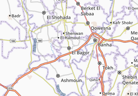 Karte Stadtplan El Bagor