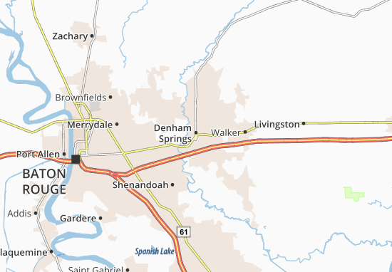 Mapa Denham Springs