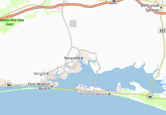 Kaart Plattegrond Niceville