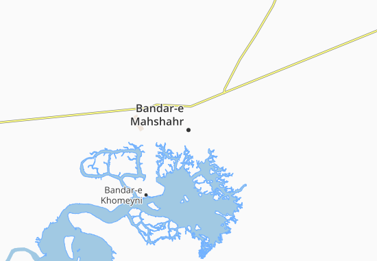 Kaart Plattegrond Bandar-e Mahshahr