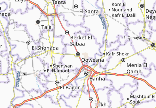 Karte Stadtplan Qowesna