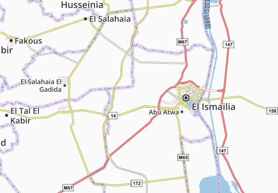 Karte Stadtplan Abo Sower El Balad