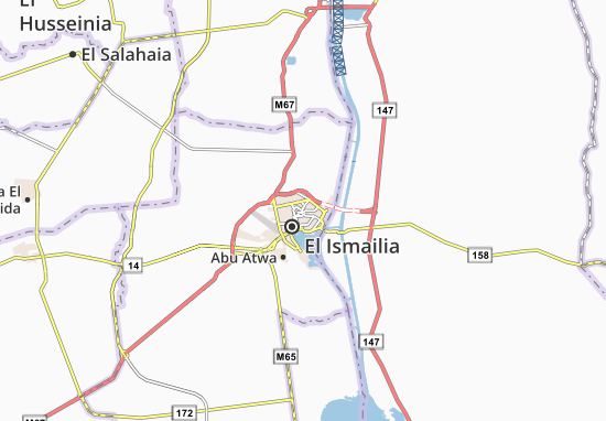 Karte Stadtplan Qesm 3rd Ismailia
