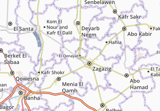 Karte Stadtplan El Qenayat