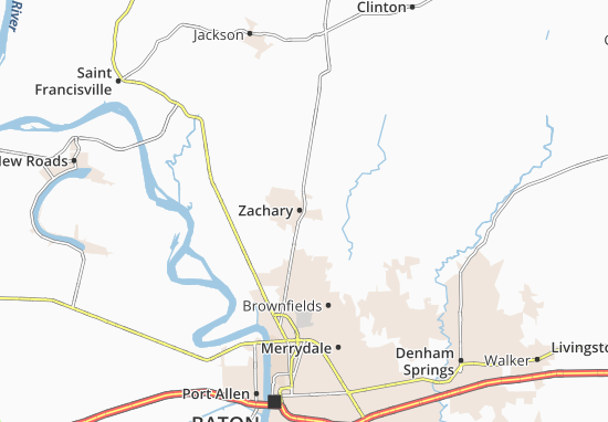 Karte Stadtplan Zachary