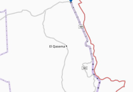 Kaart Plattegrond El Qasema