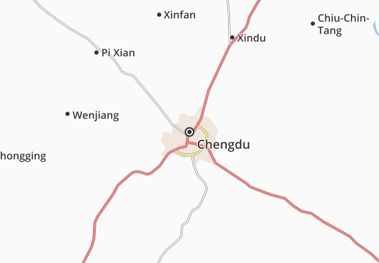 Mapa Chengdu