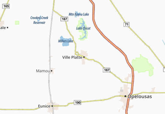 Kaart Plattegrond Ville Platte