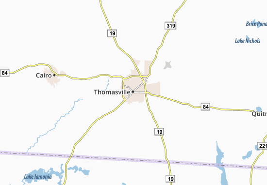 Kaart Plattegrond Thomasville