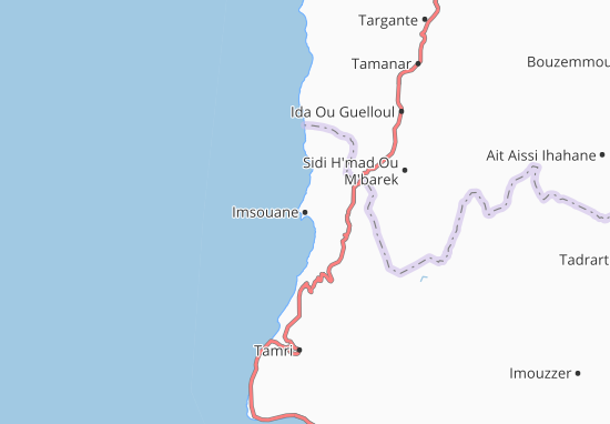 Karte Stadtplan Imsouane