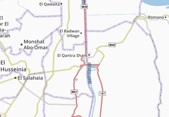 Karte Stadtplan El Qantra Gharb