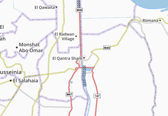 Karte Stadtplan El Qantra Shark