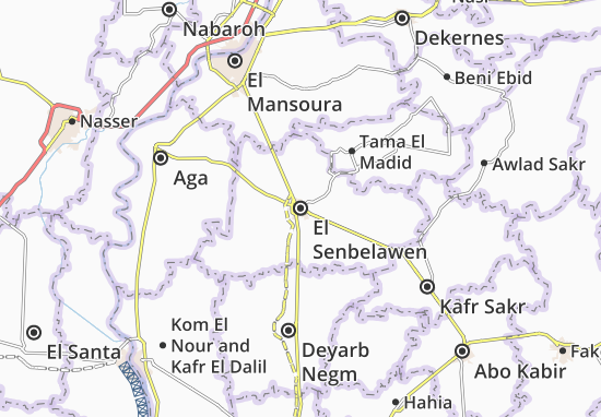 Karte Stadtplan El Senbelawen