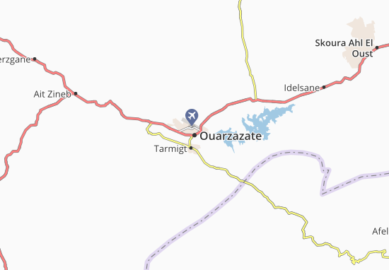 Kaart Plattegrond Ouarzazate