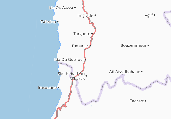 Karte Stadtplan Ida Ou Guelloul